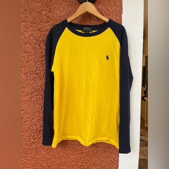 POLO RALPH LAUREN Boys Medium Long Sleeve PONY Logo 3 Crew Neck T Shirt - Picture 1 of 5